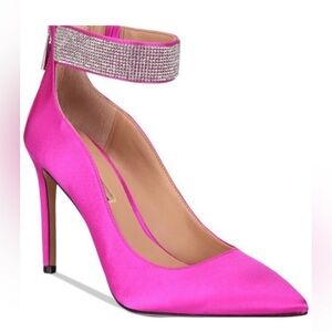 Inc International Concepts - Kaylynn Satin Rhinestone Heels - Pink - Size US7
